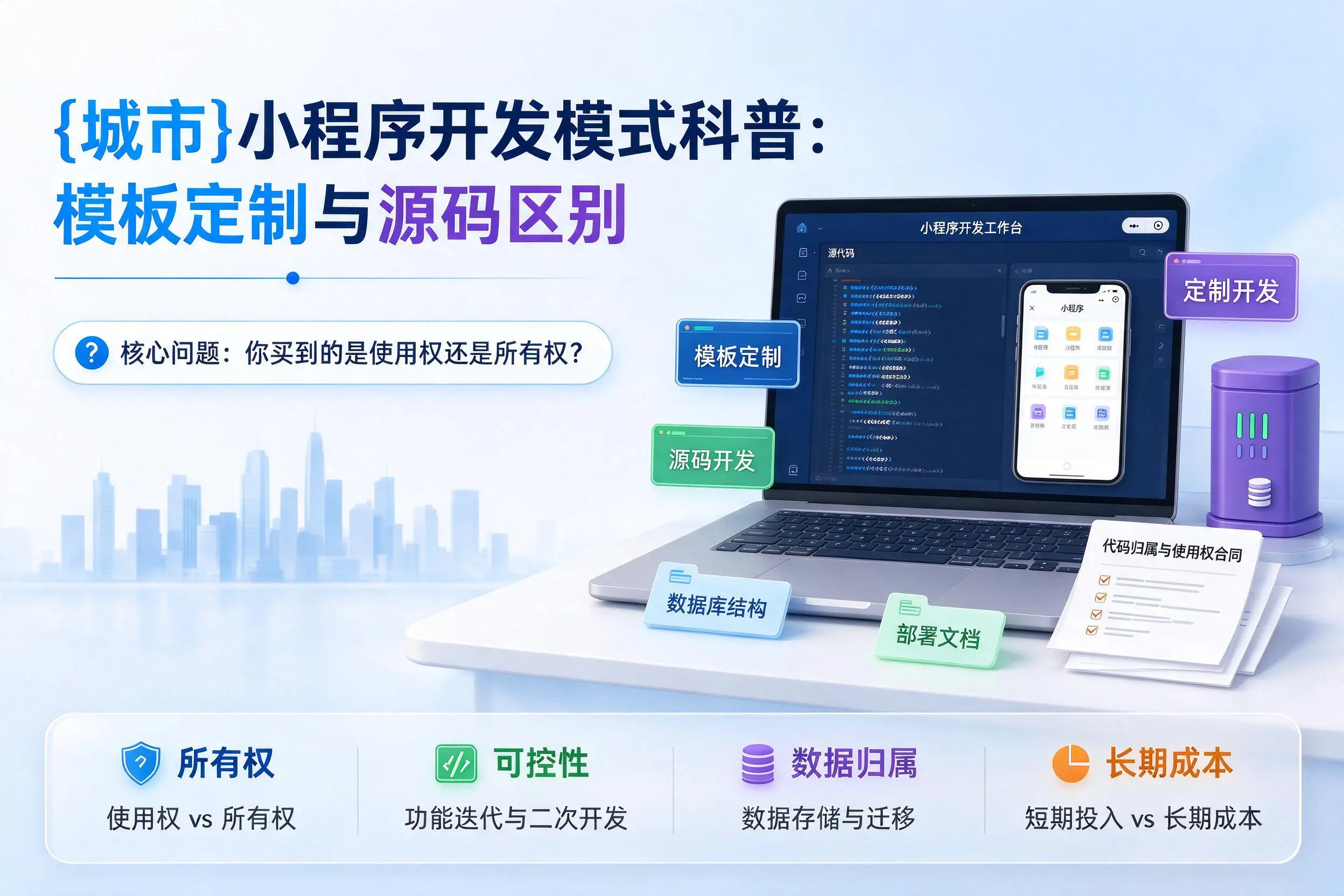 湛江小程序开发模式科普：模板定制与源码区别