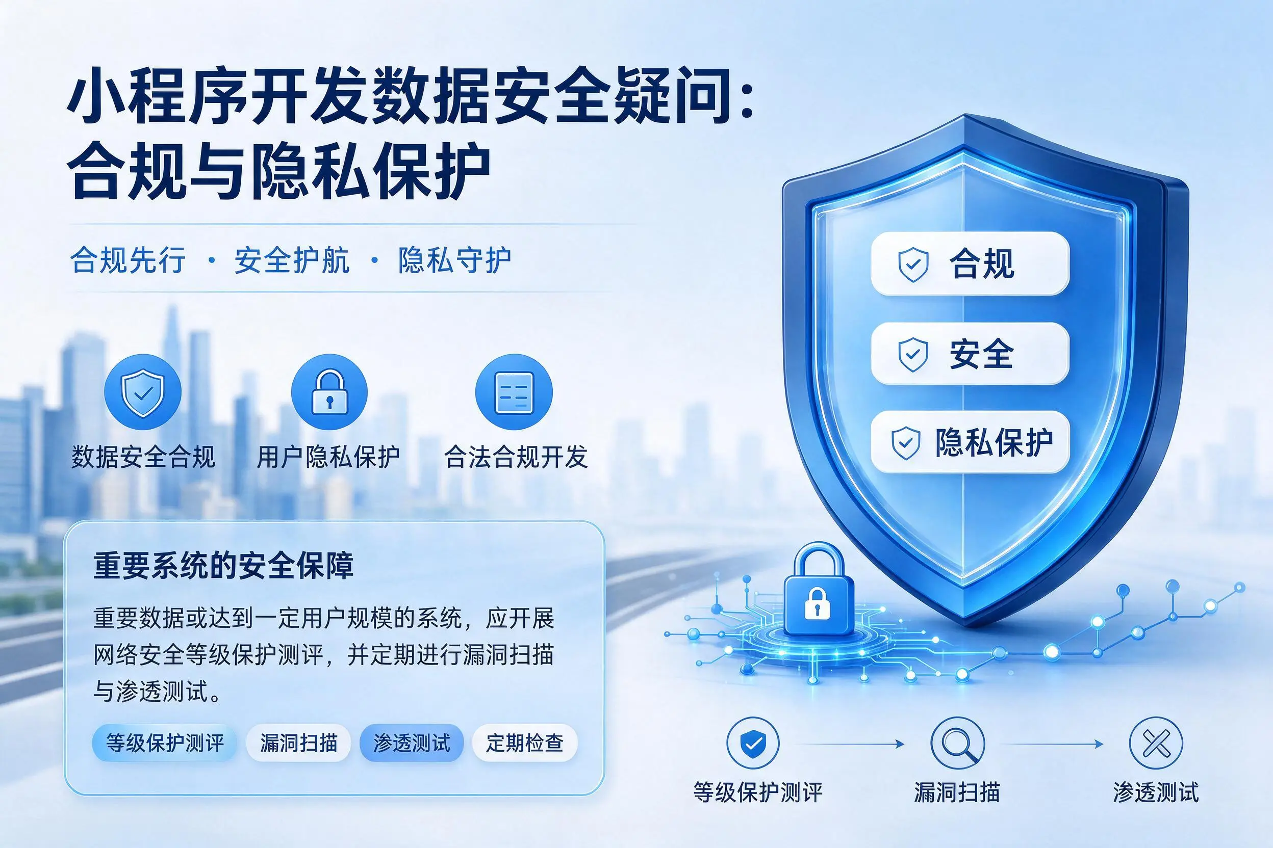 湛江小程序开发数据安全疑问:合规与隐私保护