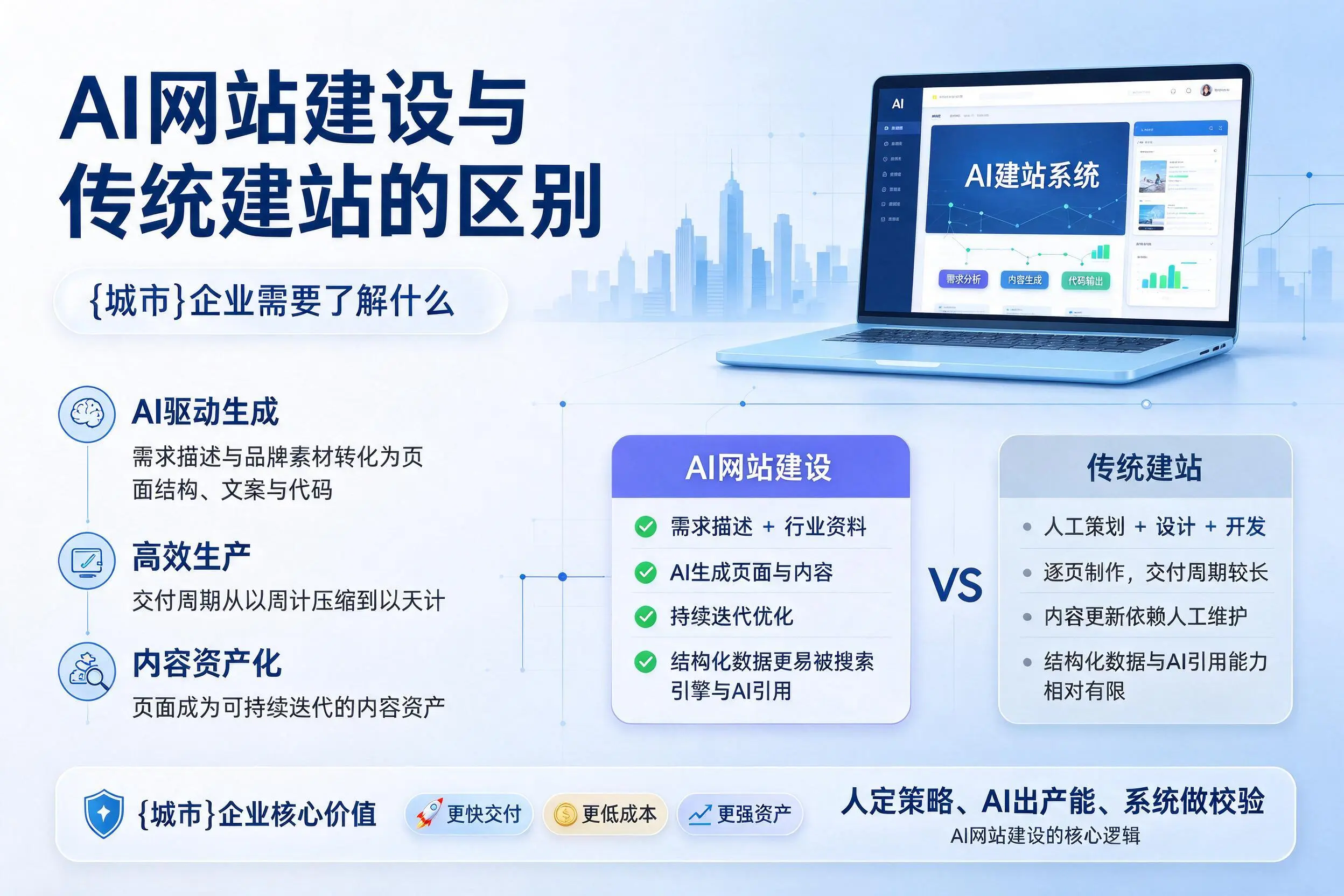 AI网站建设与传统建站的区别，湛江企业需要了解什么