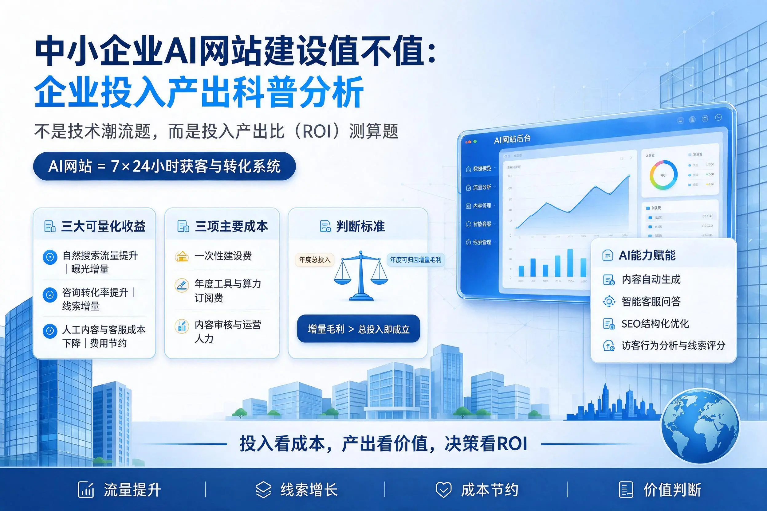 中小企业AI网站建设值不值:湛江企业投入产出科普分析