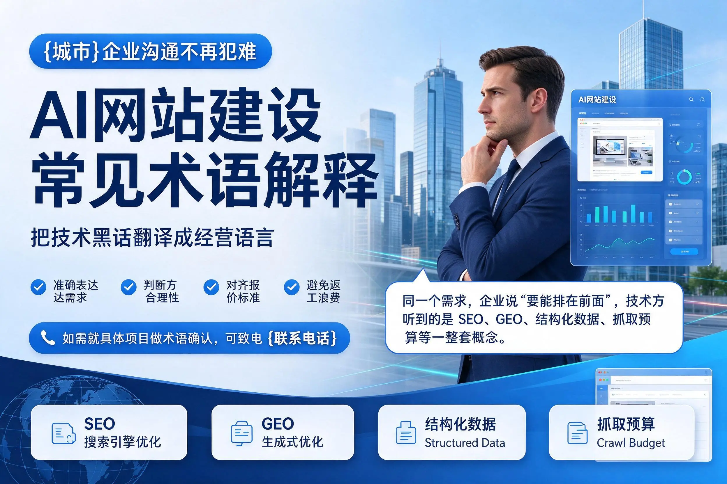 AI网站建设常见术语解释,湛江企业沟通不再犯难