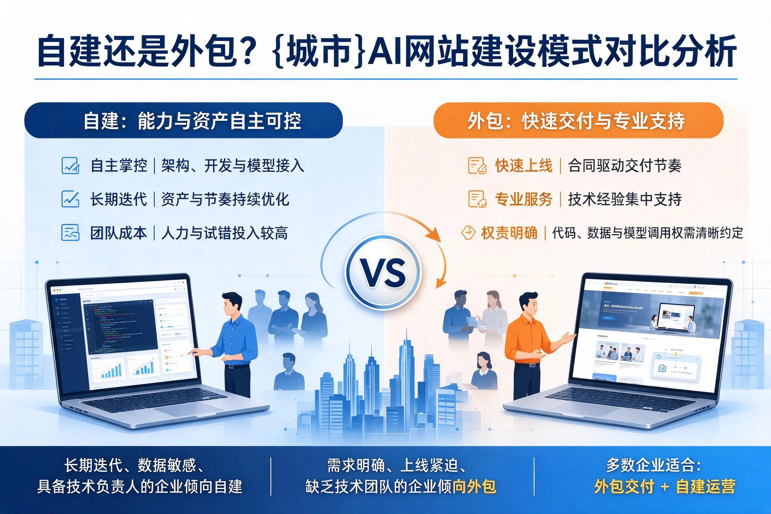 自建还是外包？湛江AI网站建设模式对比分析