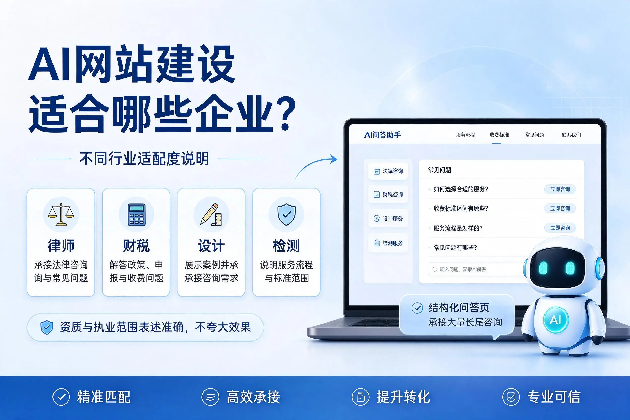 AI网站建设适合哪些企业？湛江不同行业适配度说明